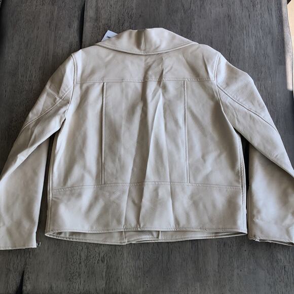 Elizabeth and James Cream Moto Jacket - L - Picture 8 of 10